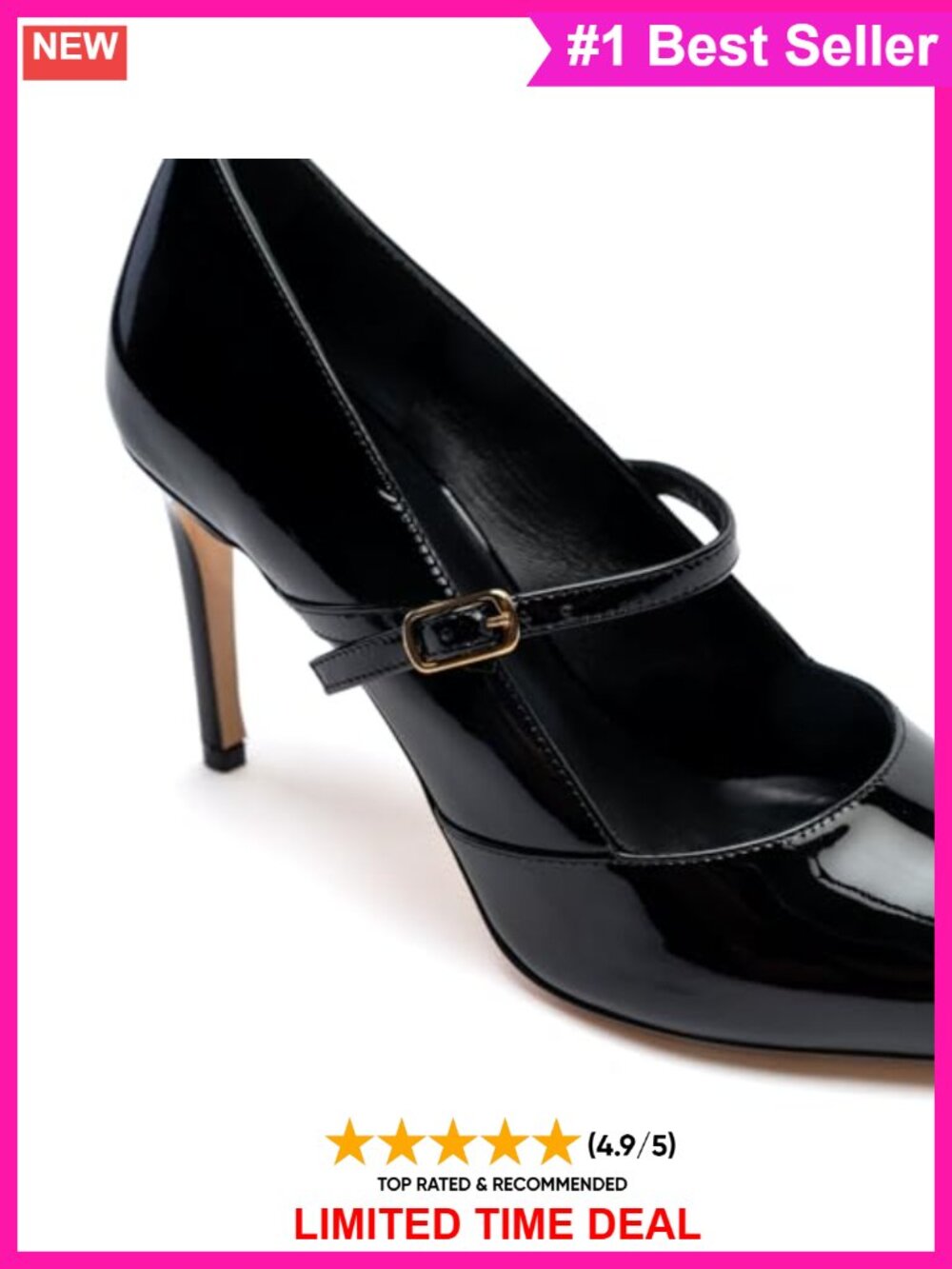 Bruno Magli Prima Pumps Italian Leather Block Heel Mary Jane - Picture 4 of 4
